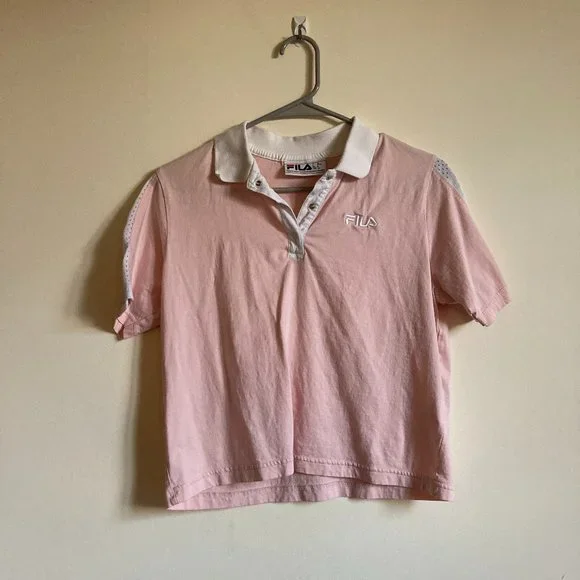 Fila Adiella Mesh Trim Crop Polo - Picture 2 of 3